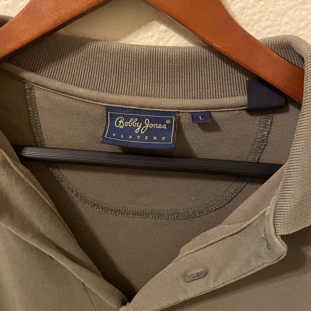 Bobby jones long s leaves brown polo